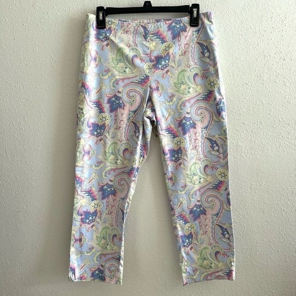 Lauren Ralph Lauren Pants - Lauren Ralph Lauren Pastel Paisley Capris - Light Blue, Pink, Green